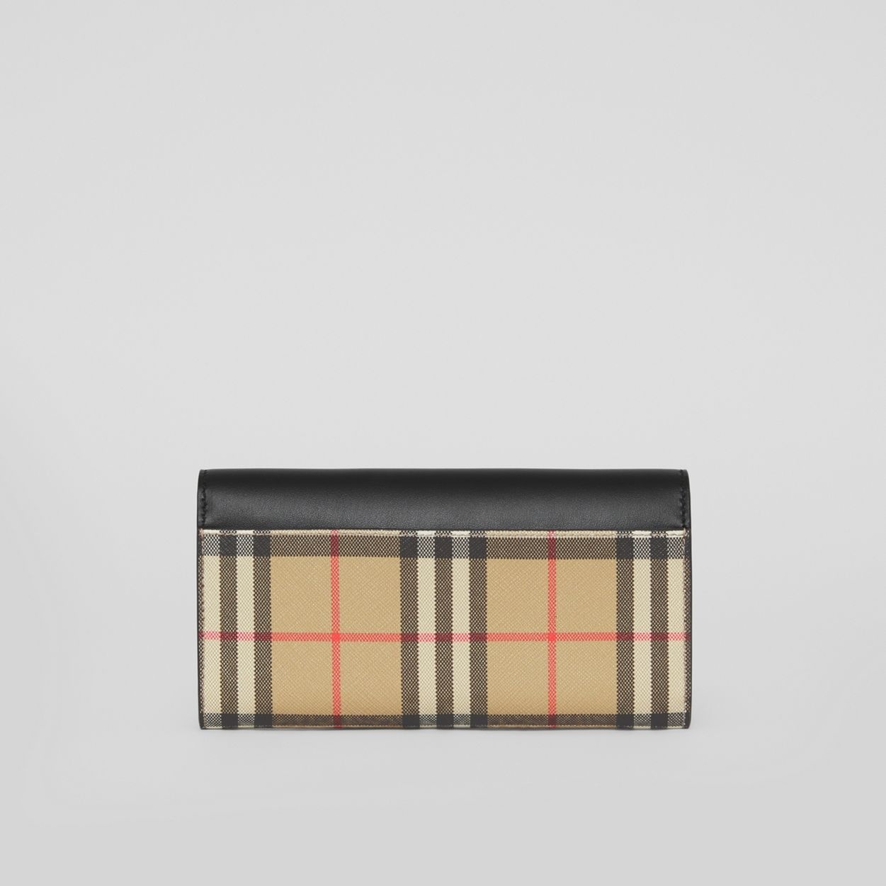 Vintage Check and Leather Continental Wallet - 5