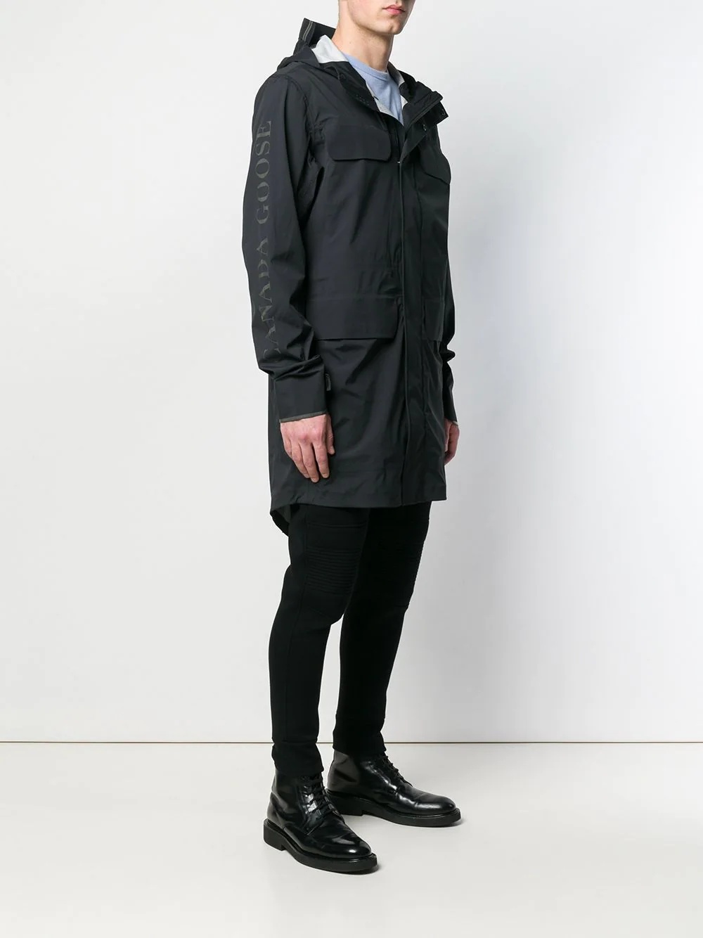 concealed zip coat - 3