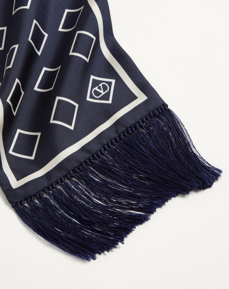 Valentino OPTICOOL SILK BANDEAU SCARF WITH FRINGE outlook