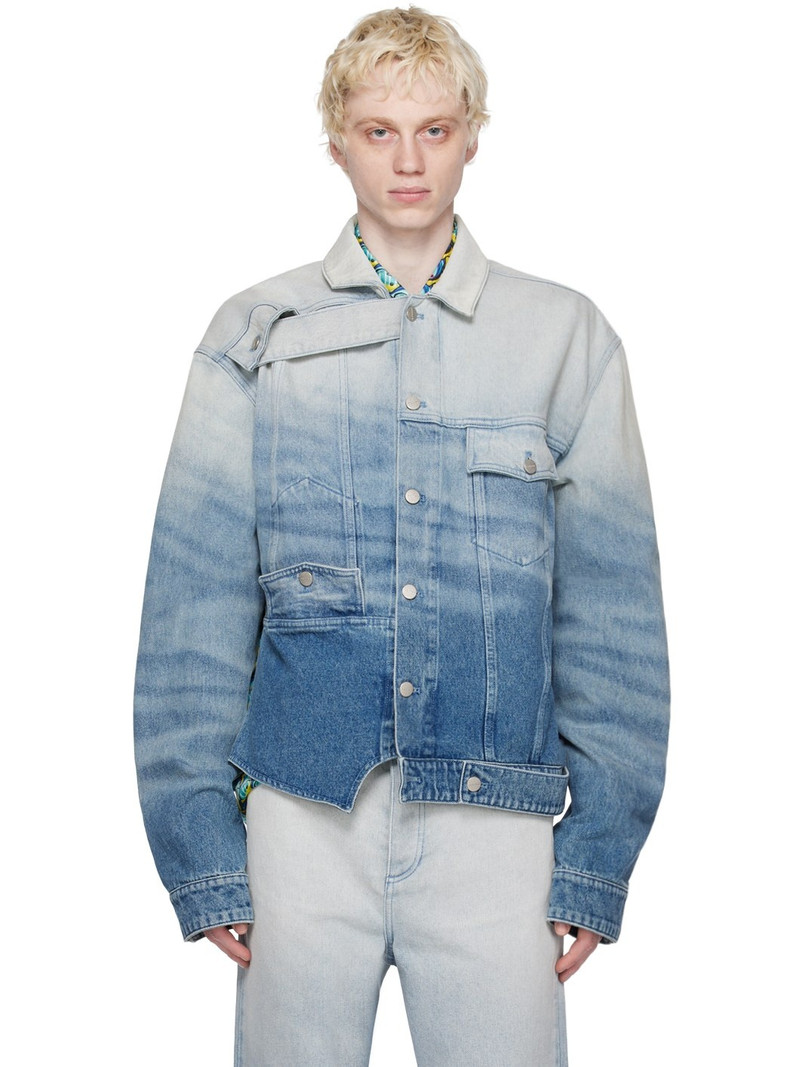 Blue Upside Down Denim Jacket - 1