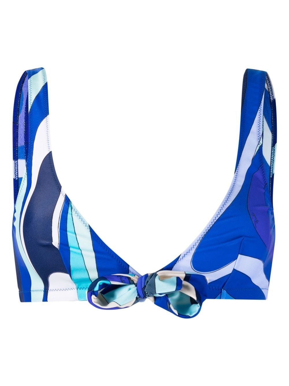 Marmo-print bikini top - 1