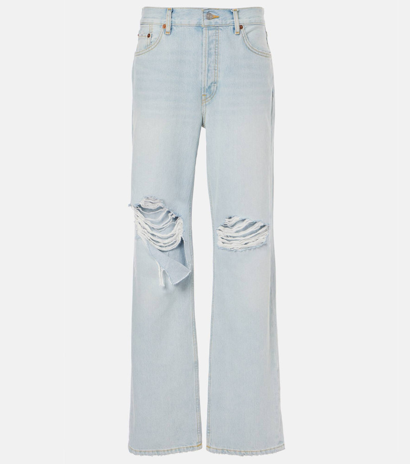 Loose Long distressed straight jeans - 1