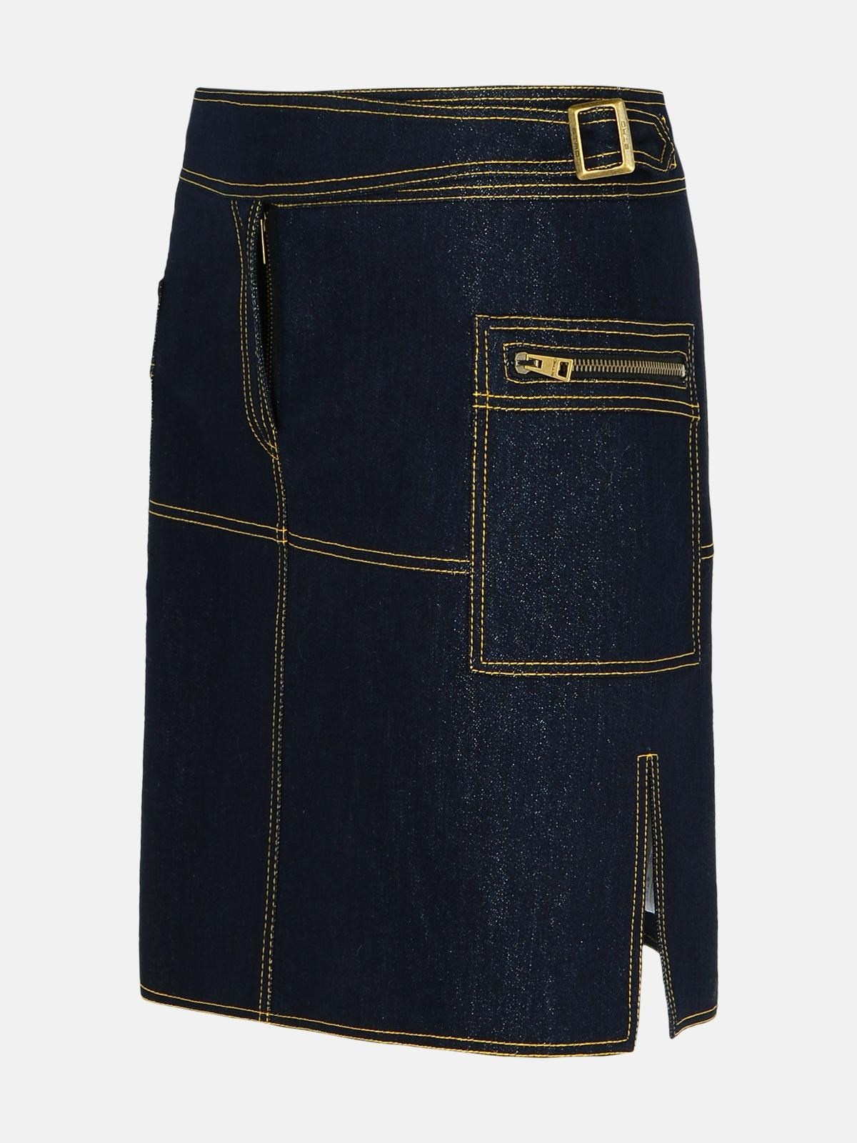 DARK BLUE DENIM MINISKIRT - 2