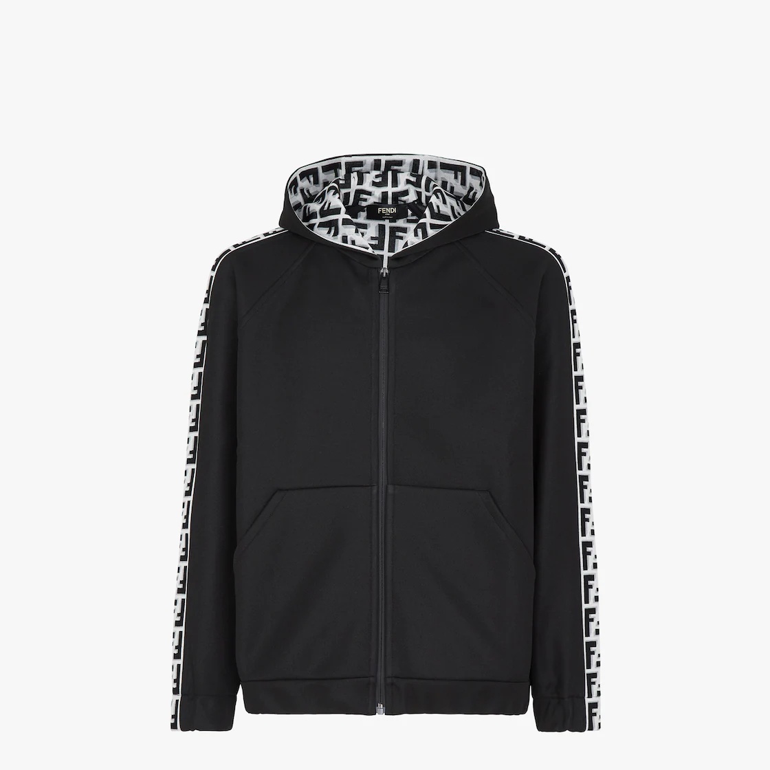 Black jersey reversible sweatshirt - 1