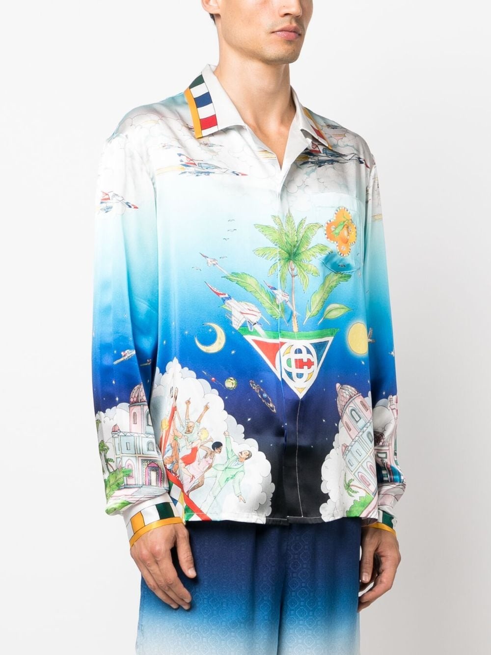 Le Dimension illustration style-print shirt - 3