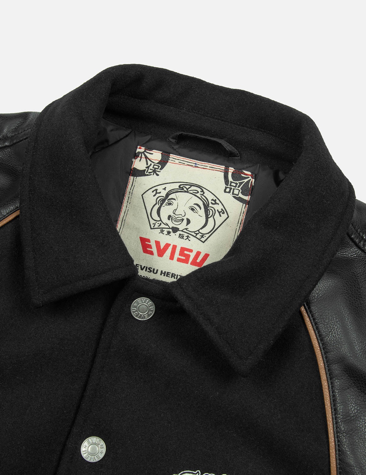 Logo and Seagull Applique Relax Fit Baseball Jacket - 7