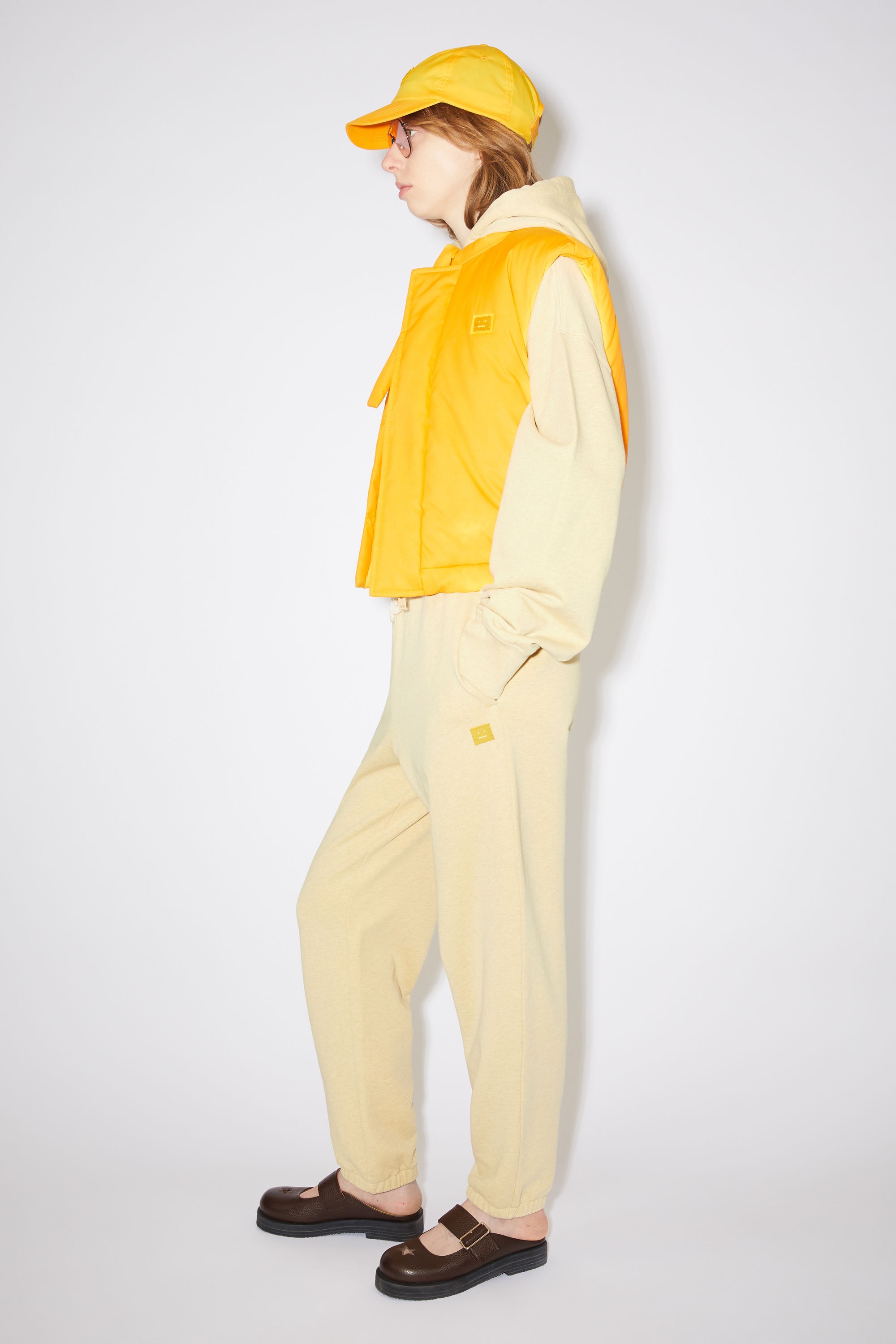 Sweatpants - Pale yellow melange - 4