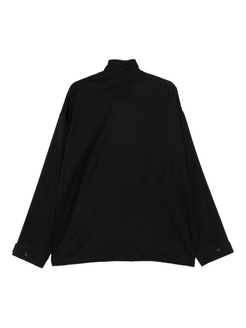 Y-3 zip-front flap-pocket coat outlook