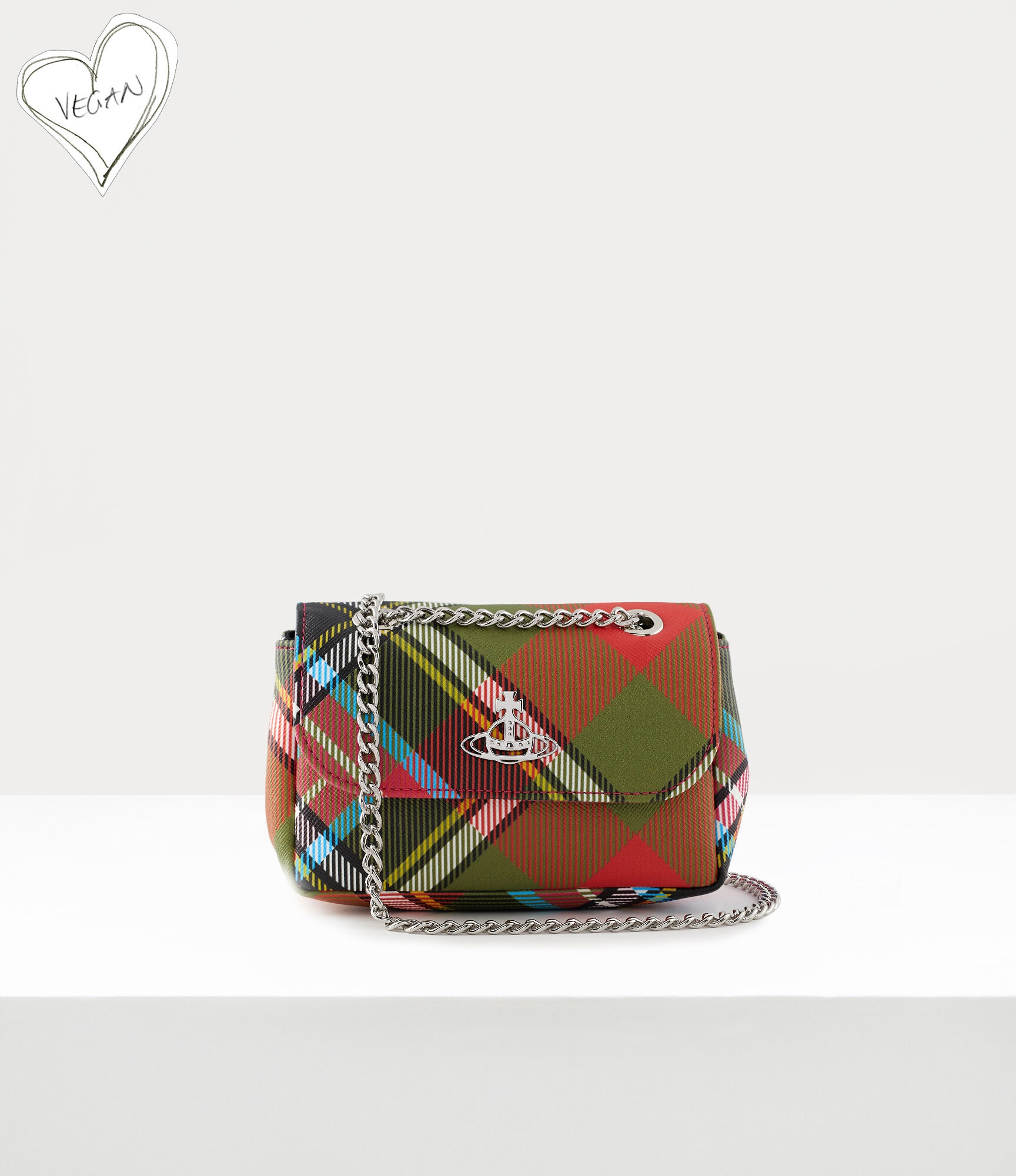 DERBY SMALL PURSE WITH CHAIN TARTAN - 1
