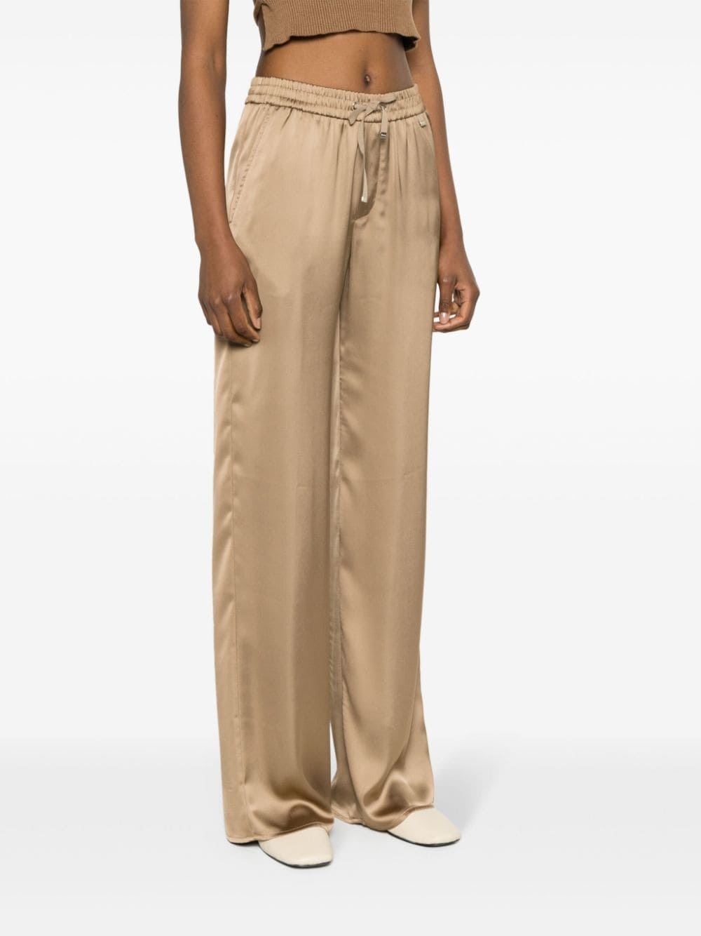 high-waist wide-leg trousers - 3