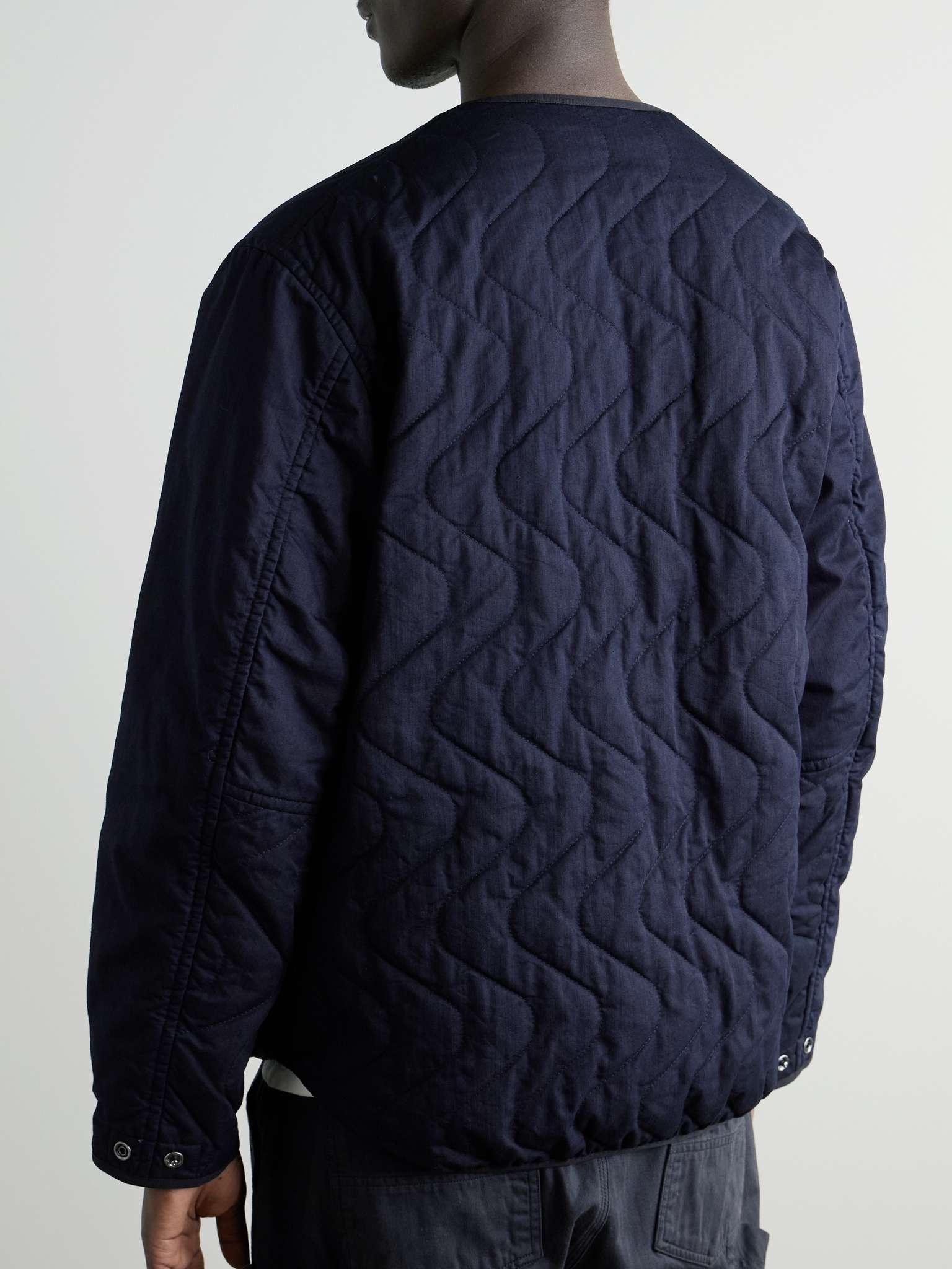 Padded Indigo-Dyed Cotton-Blend Shell Jacket - 5