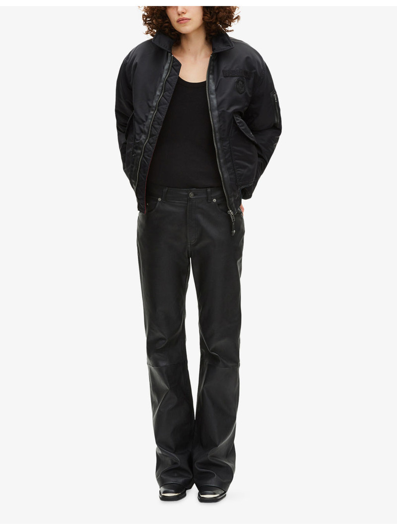 The Kooples The Kooples x Schott Branded Shell Bomber Jacket outlook