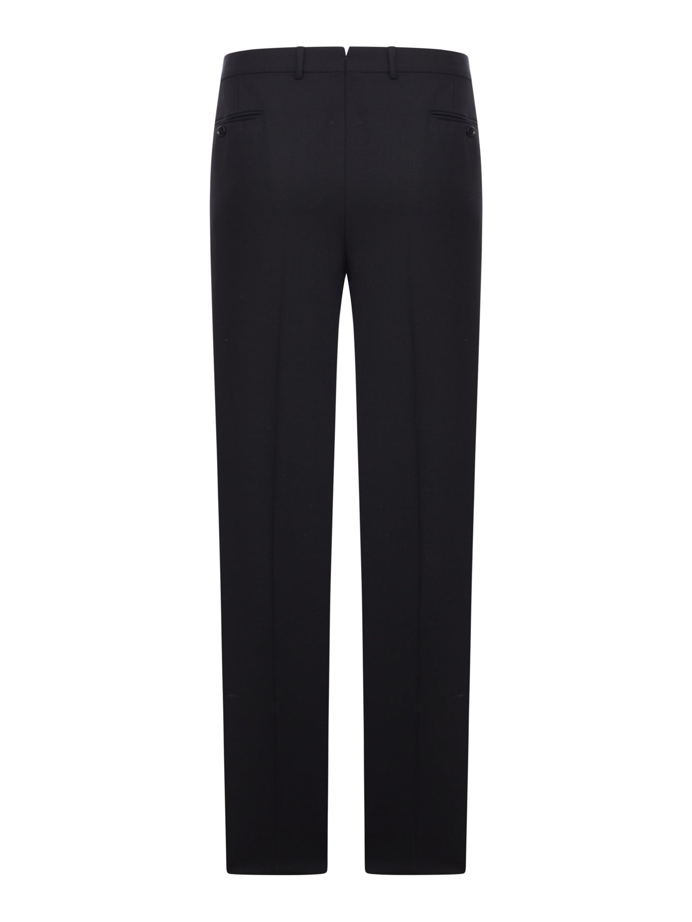 TAILORED TWILL TROUSERS WITH DOUBLE PLEAT - 2