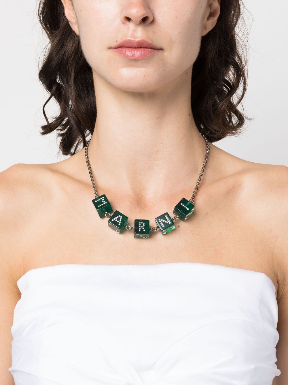 logo-embellished necklace - 2