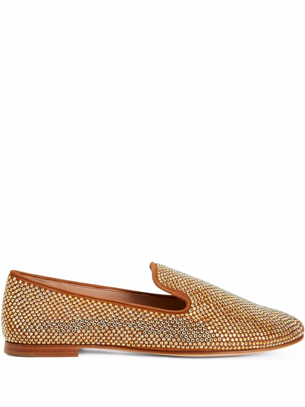 Lindy crystal-embellished loafers - 1