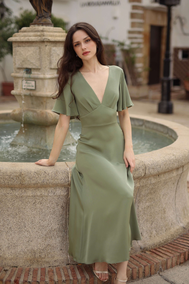 Coralie Silk Dress Open back 6