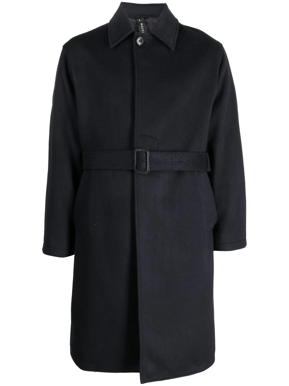 belted wool-cashmere blend trench coat - 1