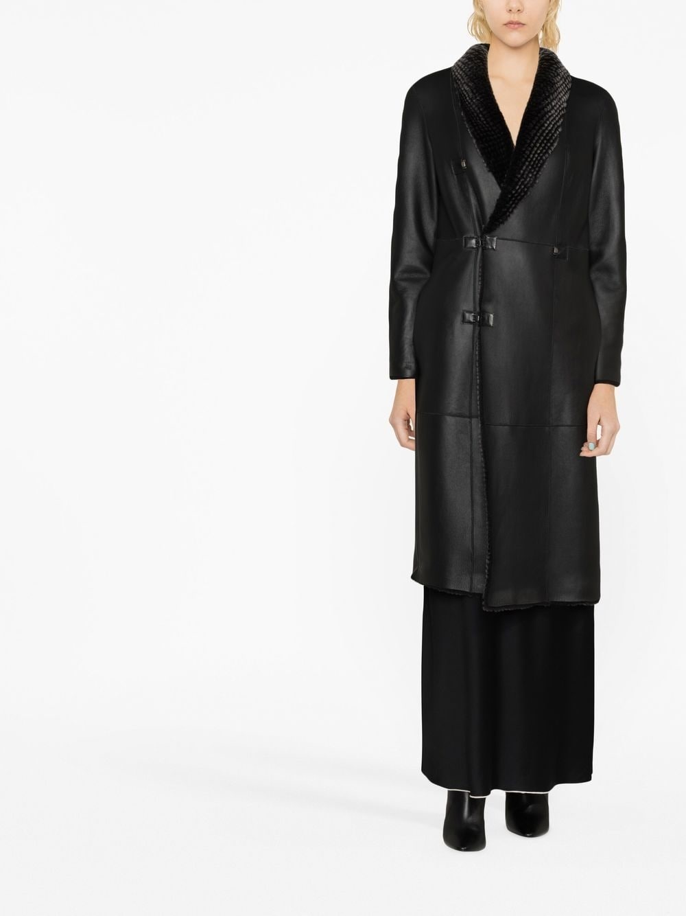 reversible double-breasted coat - 2