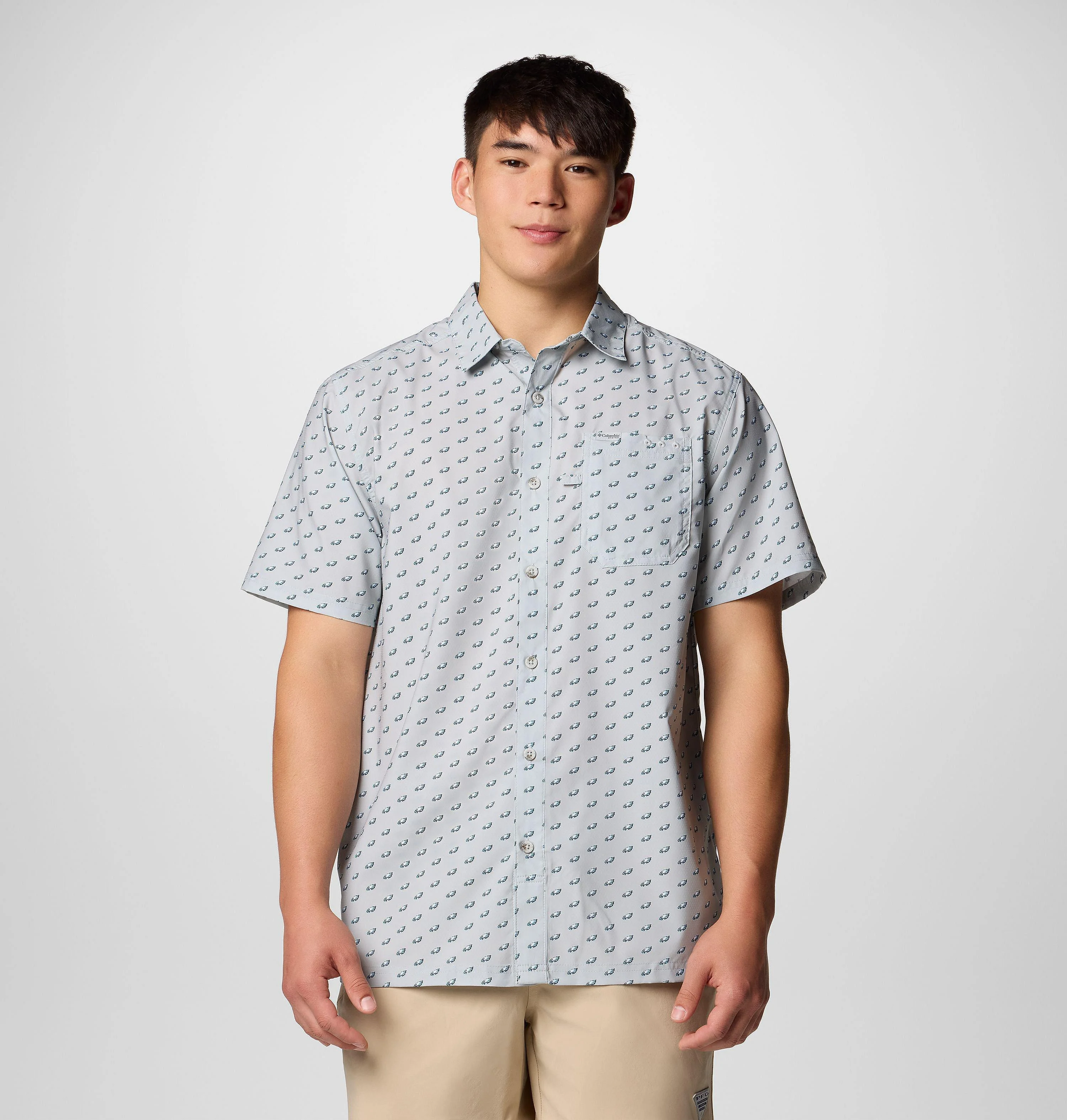 Men's PFG Super Slack Tide Short Sleeve Shirt - Philadelphia Eagles - 1
