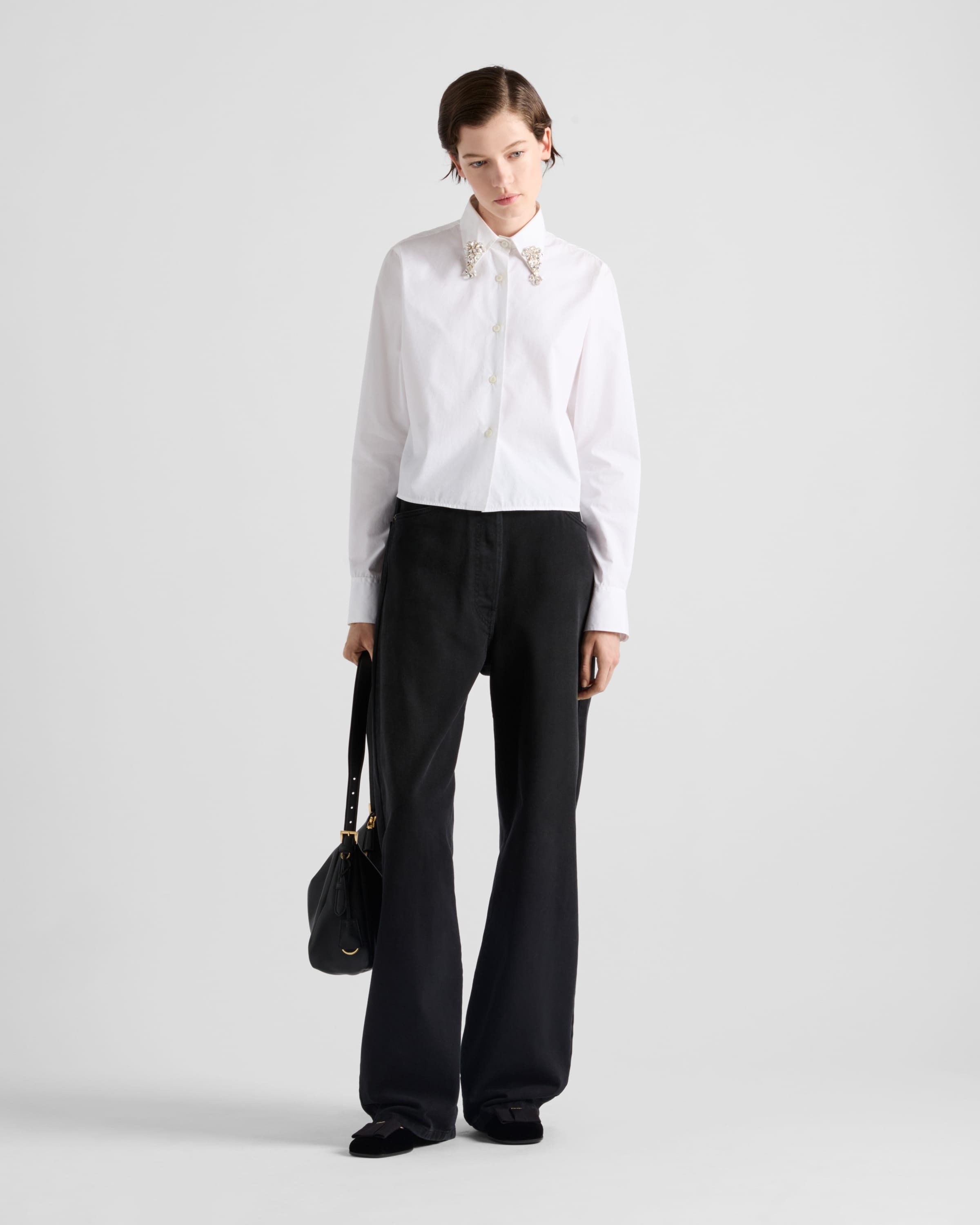 Embroidered poplin shirt - 2