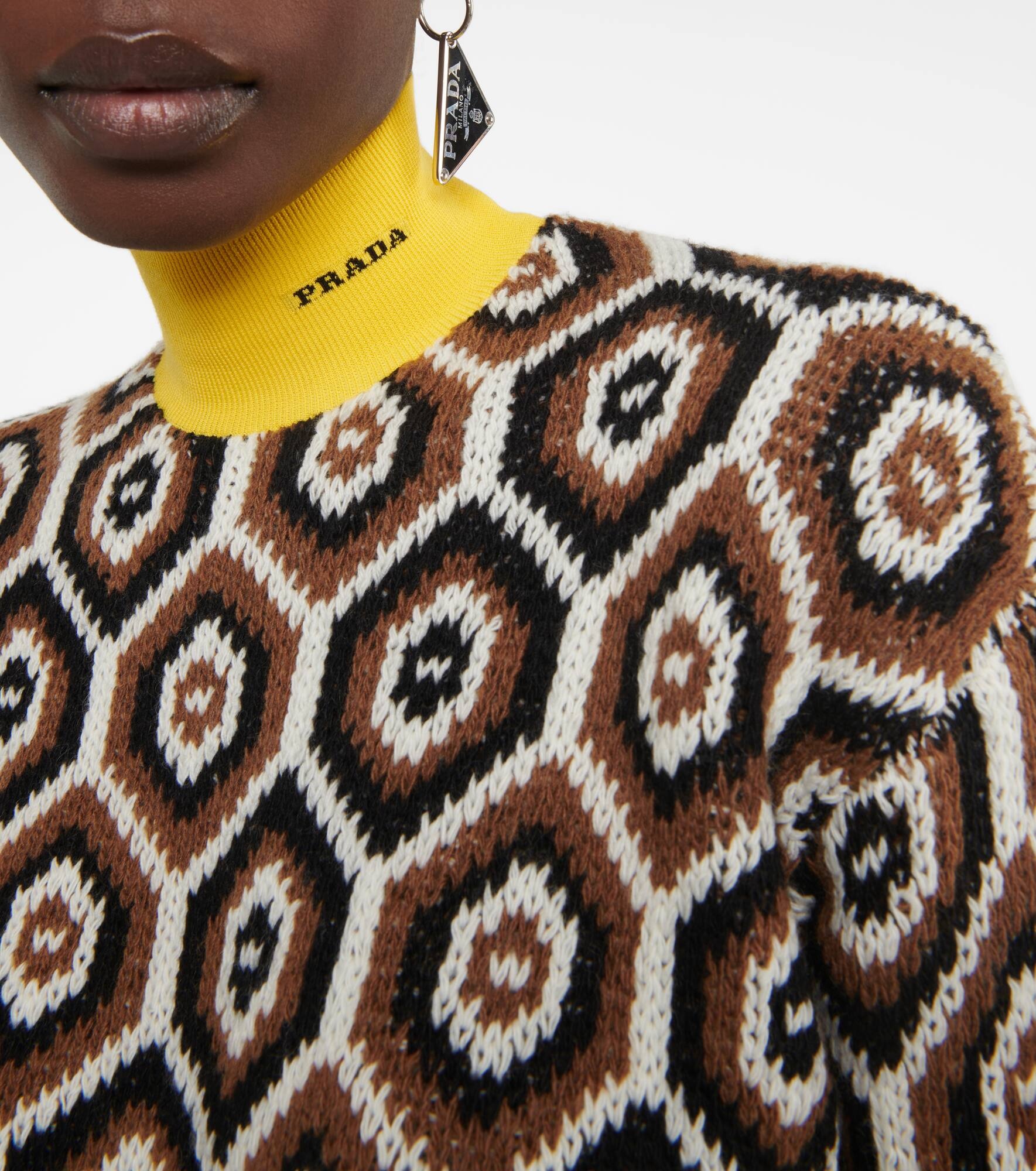 Intarsia wool-blend turtleneck sweater - 4