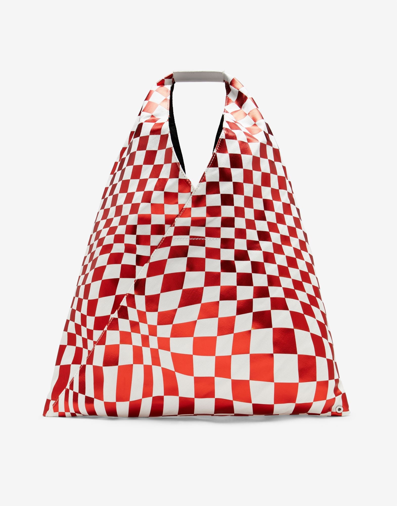 Distorted check print classic Japanese bag - 3