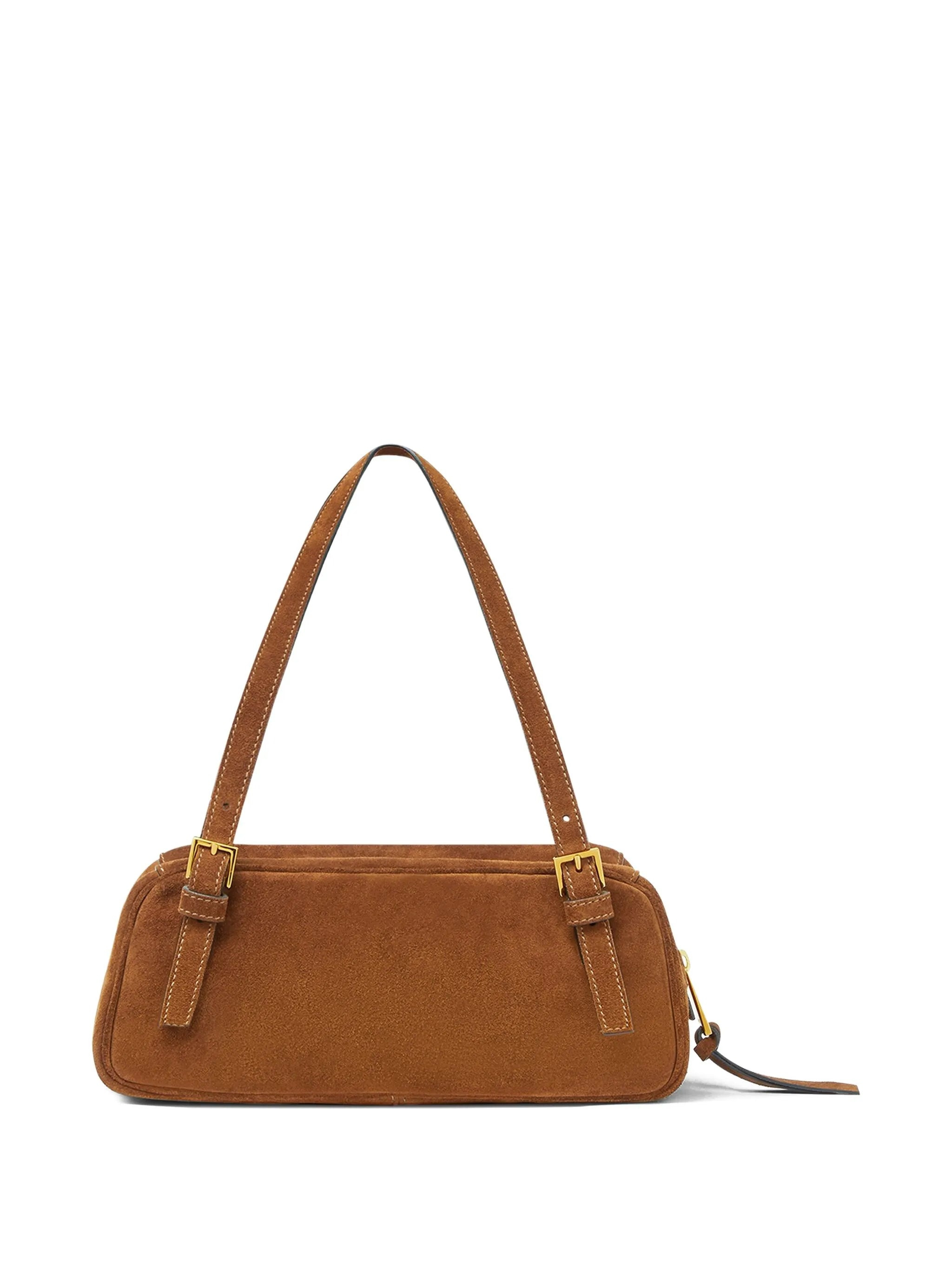 Versace VERSACE TAG SUEDE SHOULDER BAG - 5