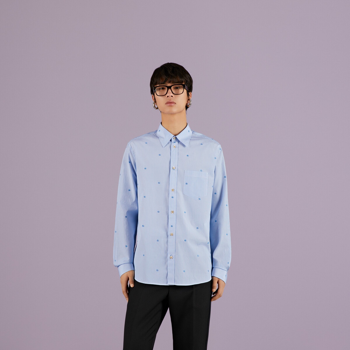 Striped cotton poplin shirt - 6