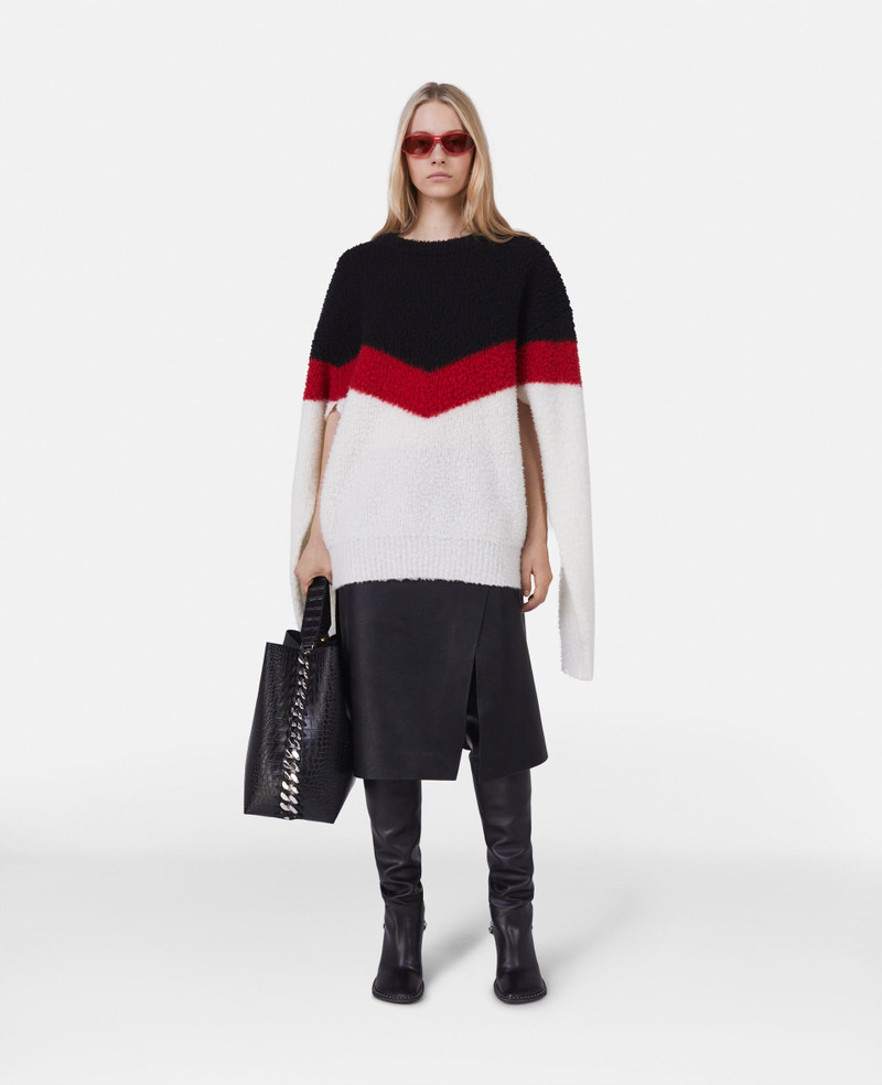 Stella McCartney Chevron Stripe Cape Jumper outlook