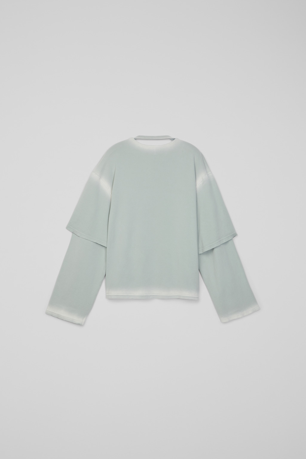 Faded gray organic cotton long sleeve T-Shirt - 4