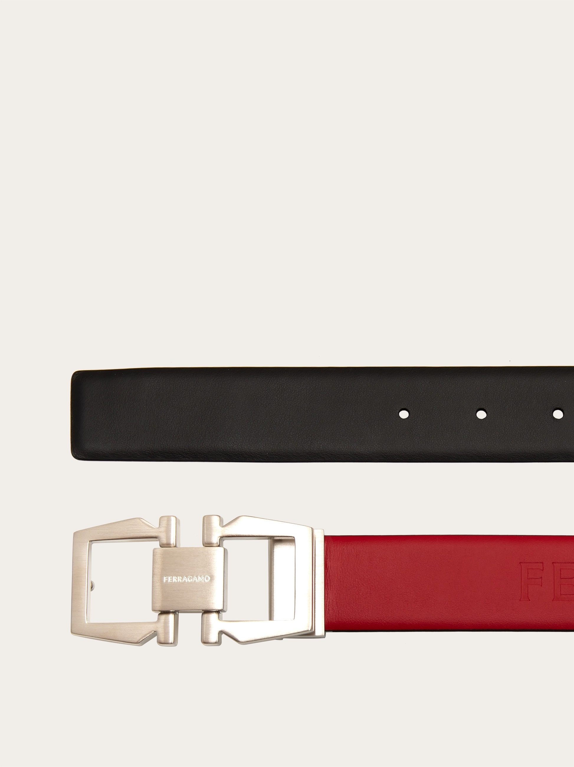 Adjustable belt with Gancini buckle - 2