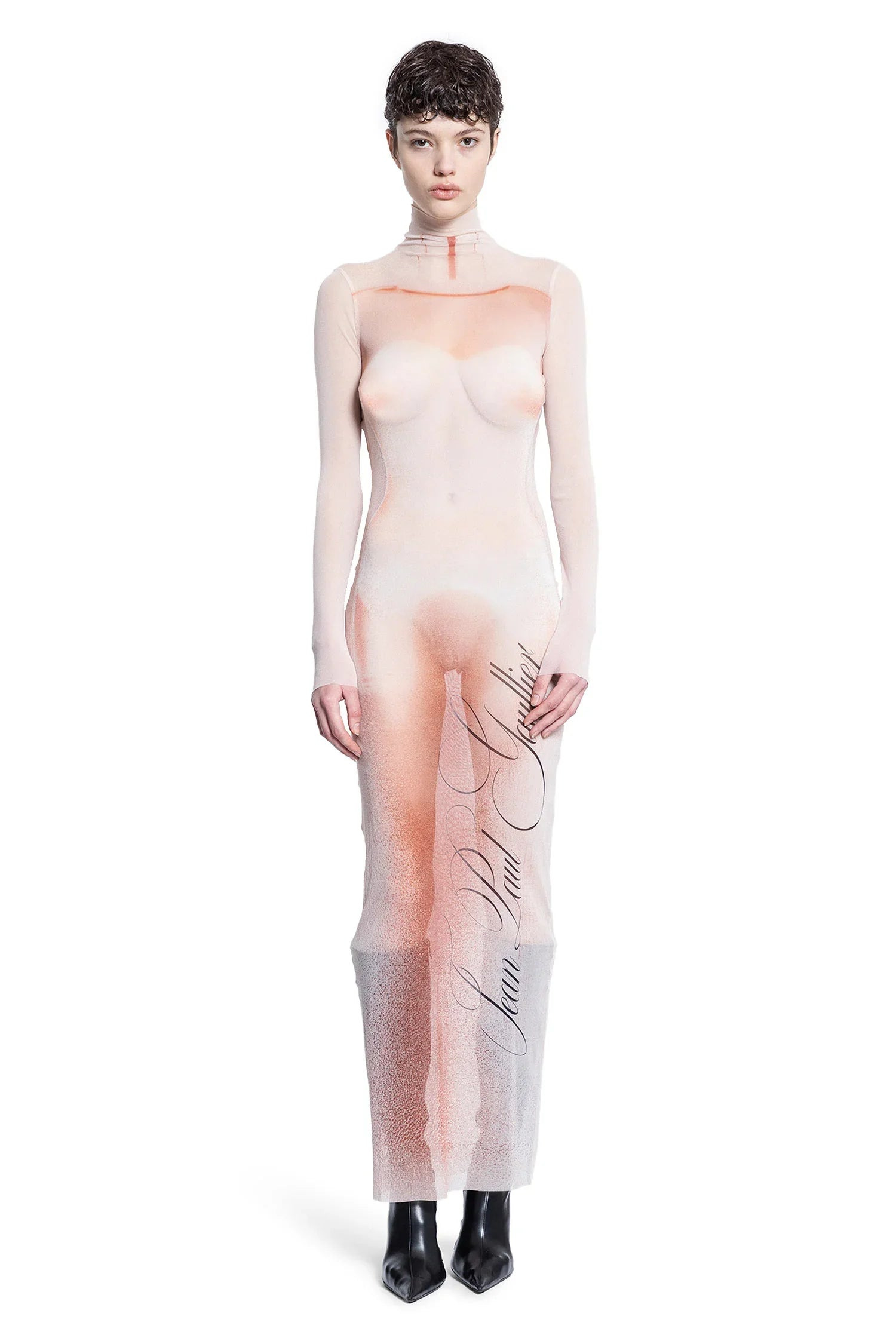 Le-Classique-Mesh-Turtleneck-Dress - 2