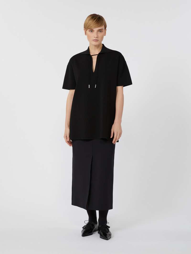 Max Mara ELEA Technical jersey pencil skirt outlook