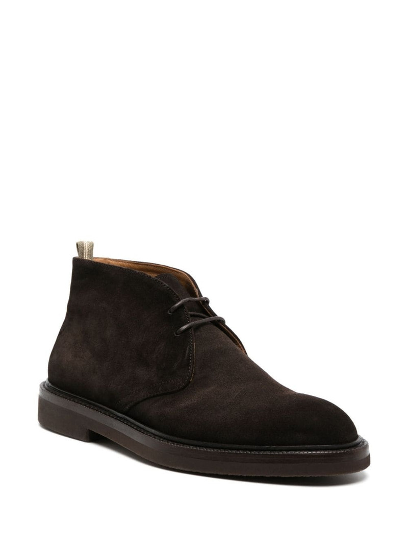 OFFICINE CREATIVE low-top lace-up suede boots outlook