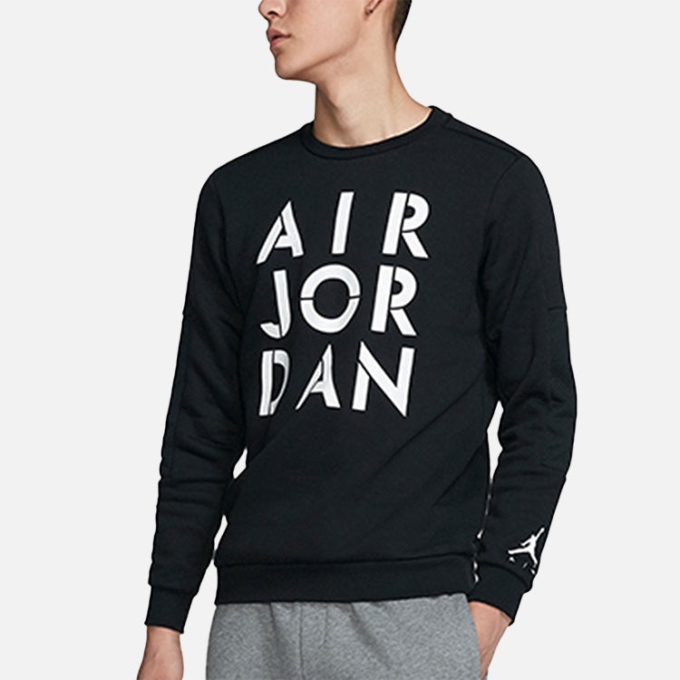 Air Jordan Alphabet Printing Round Neck Black CK1355-010 - 4