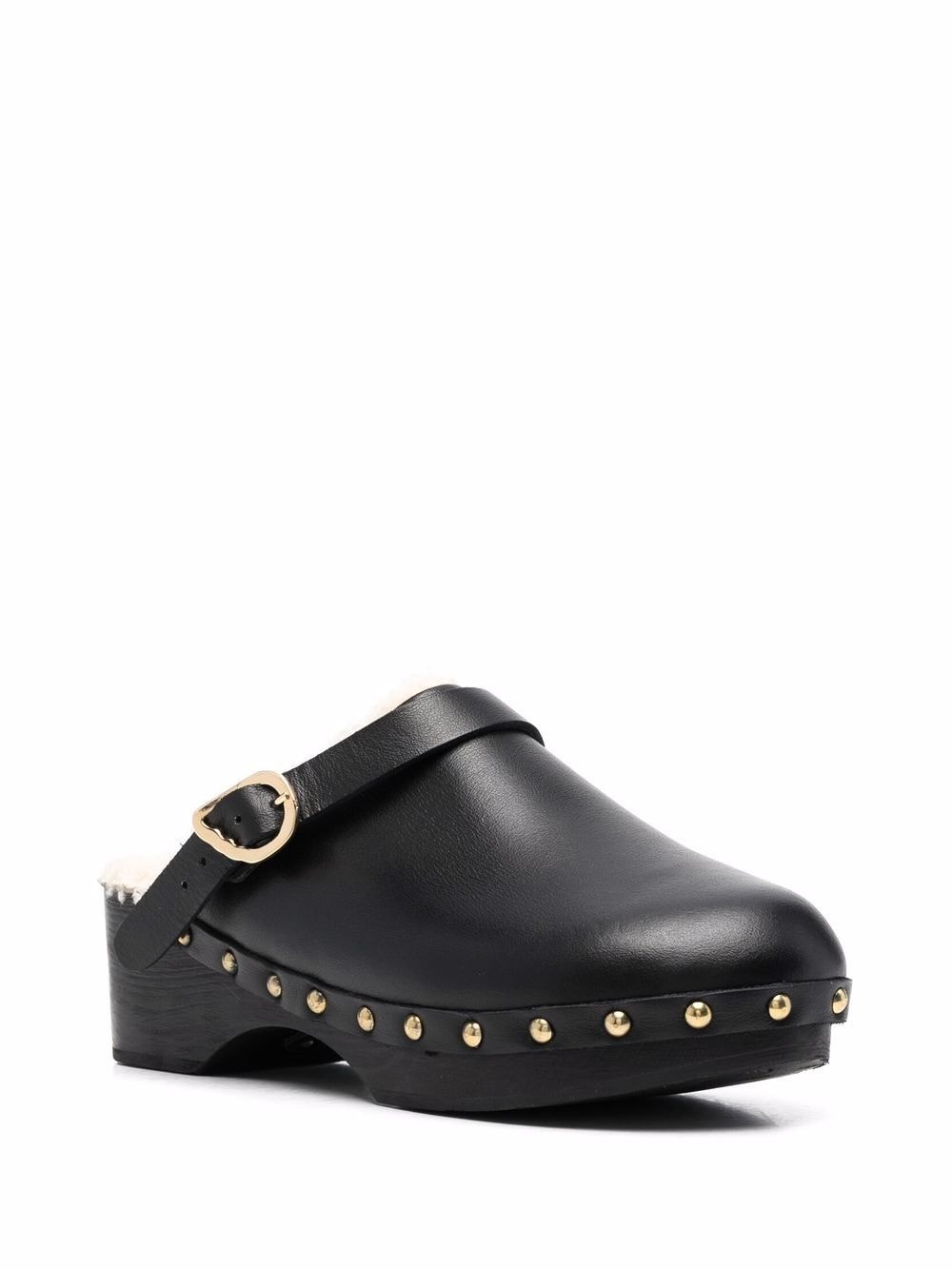 closed leather clogs - 2