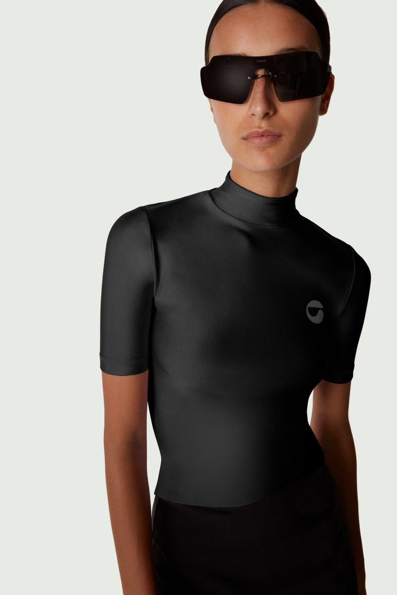 High Neck Fitted Top - 1