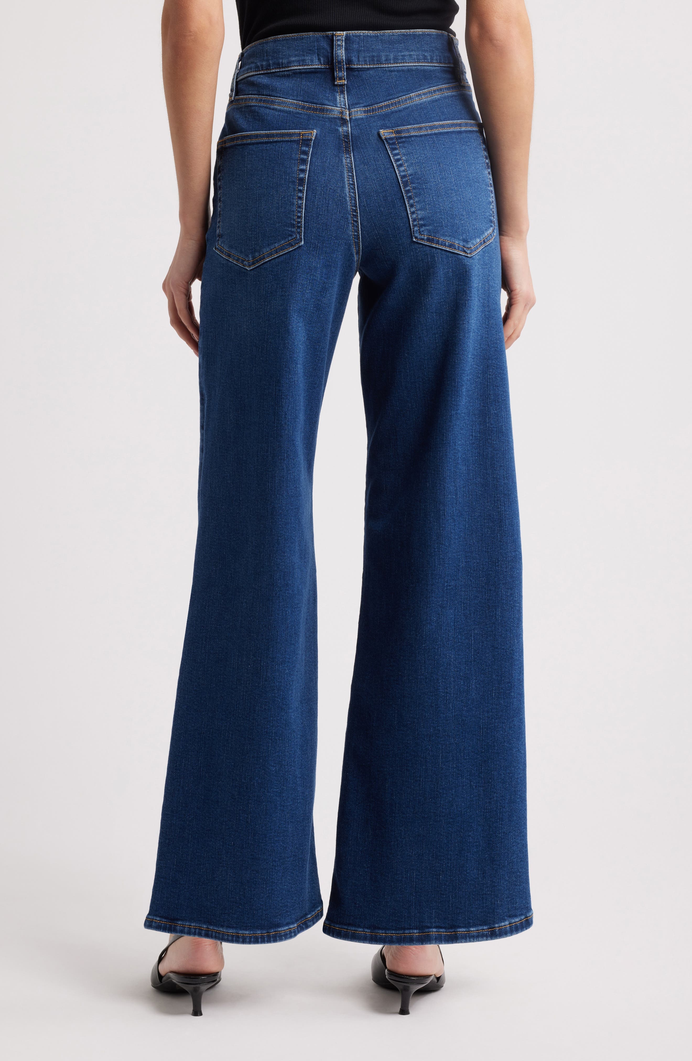 FRAME Le Slim Palazzo High Waist Wide Leg Jeans in Femma at Nordstrom - 2