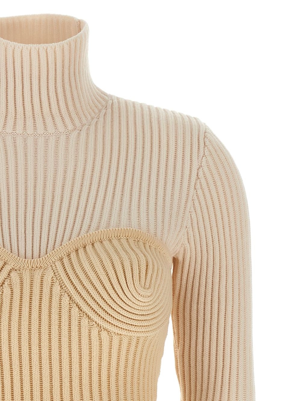 ribbed corset sweater - 3