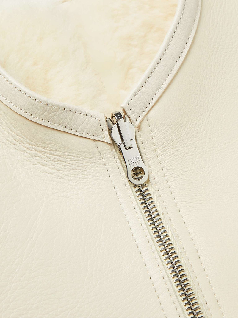 Reversible Shearling and Leather Vest 6