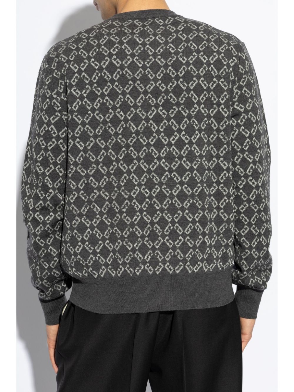 monogram-jacquard jumper - 4
