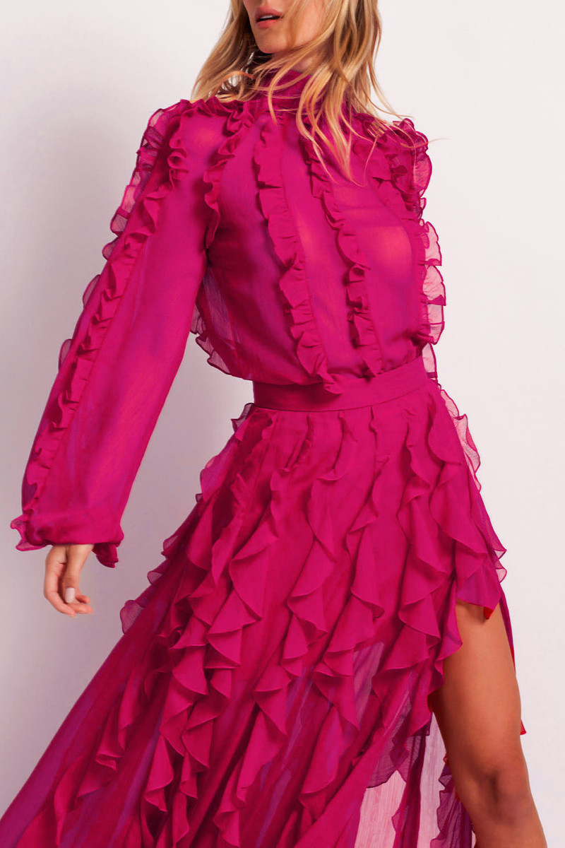 Ruffle High Neck Blouse 4