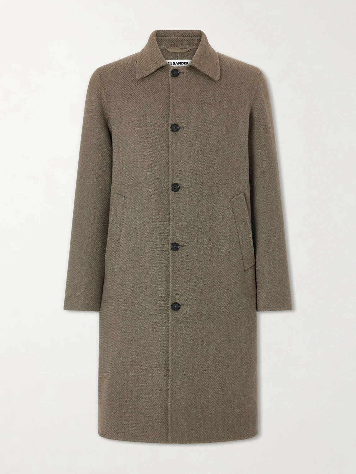 Virgin-Wool Twill Trench Coat - 1