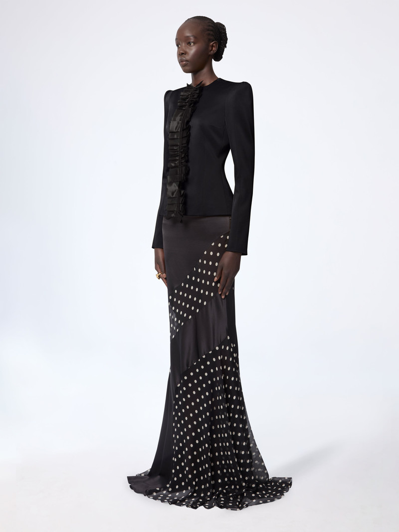 NINA RICCI Black Crepe Satin Jacket With Front Pleat outlook