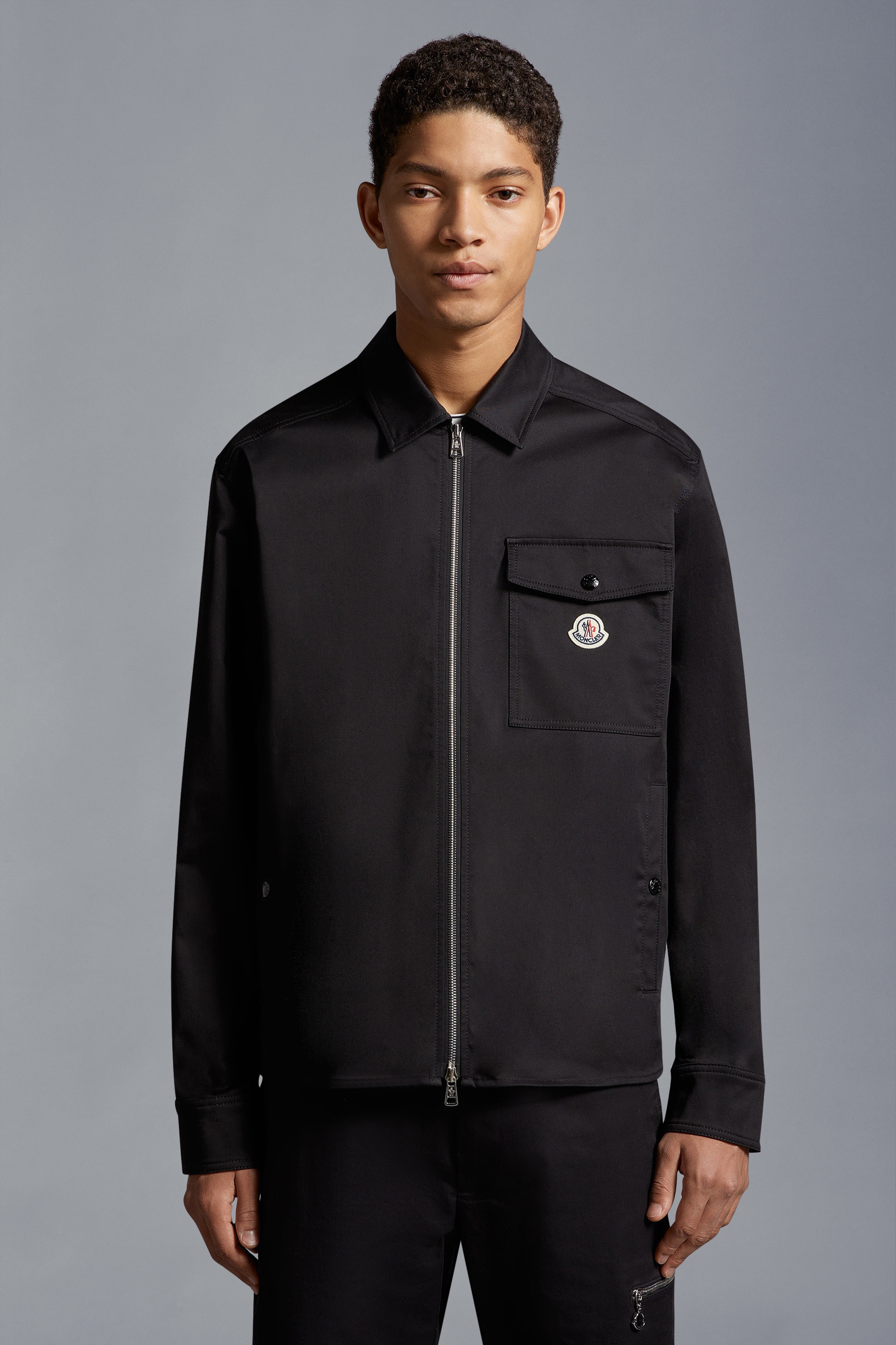 【MONCLER】 マルジャセット ジップアップ パッド入りジャケット Moncler Gabardine Zip-Up Shirt | REVERSIBLE