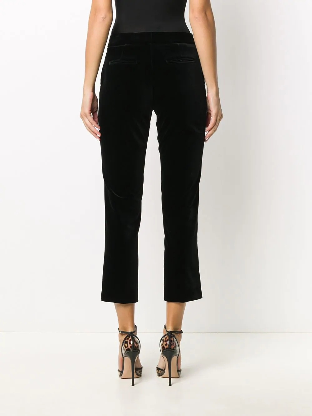 cropped velvet trousers - 4