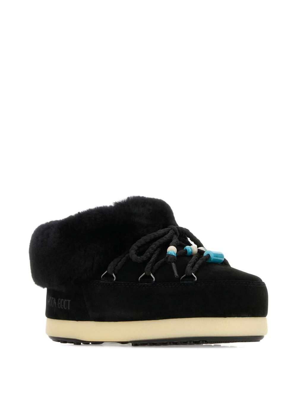 fur-trimmed mules - 2