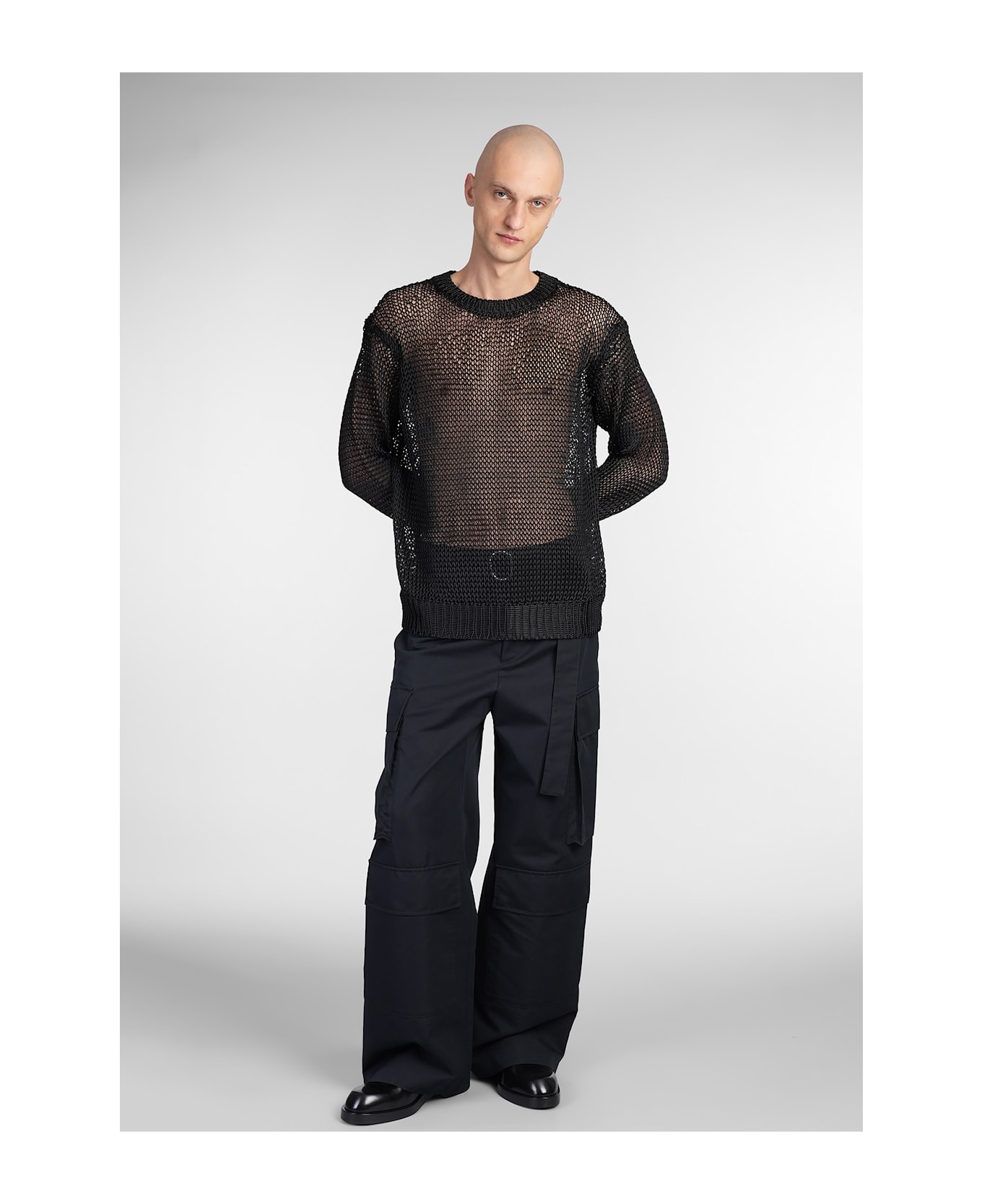 Cn Ls Jumper Knitwear In Black Silk - 2
