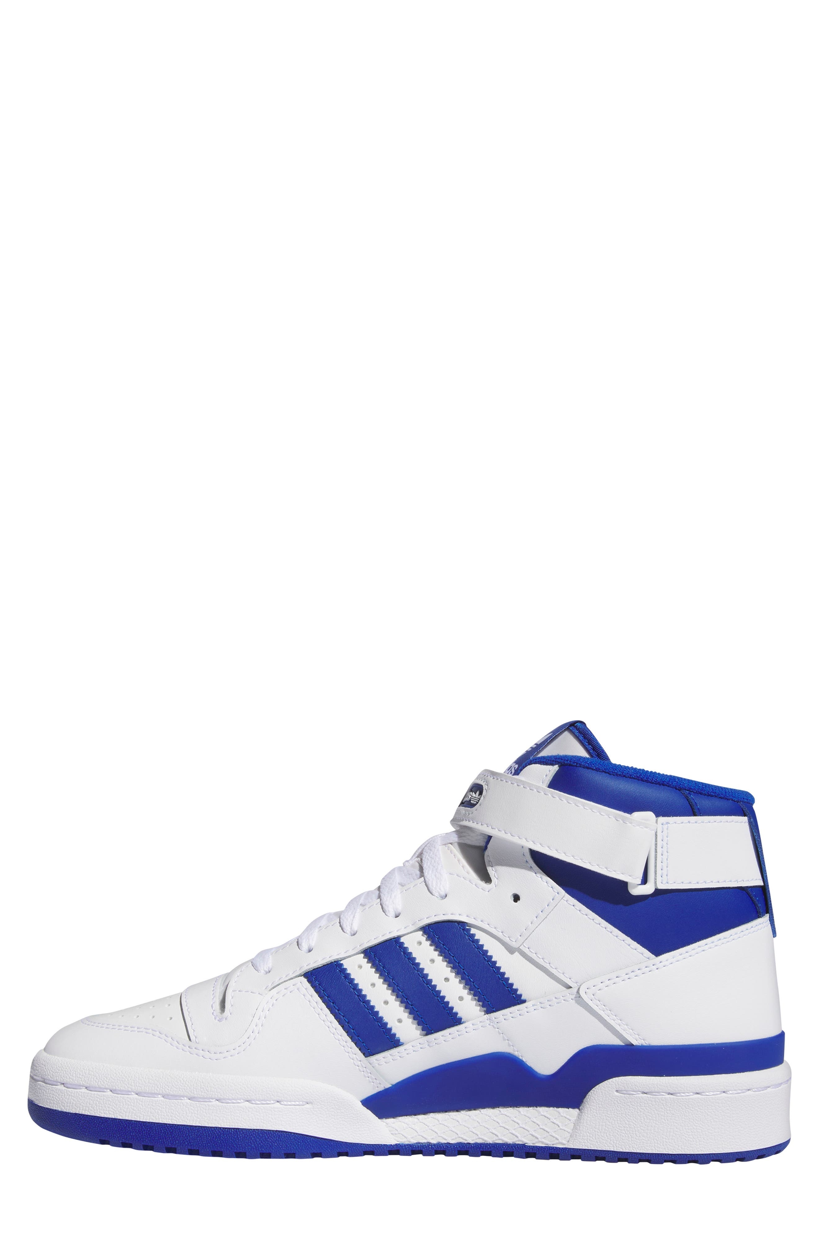 adidas Forum Mid Sneaker in White/Team Royal Blue/White at Nordstrom - 6