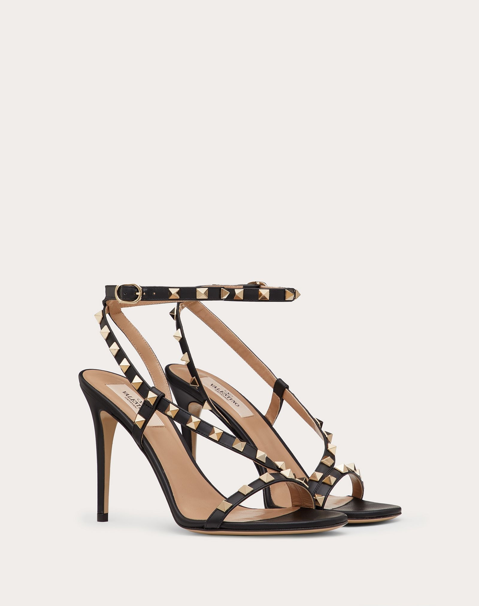 Rockstud Calfskin Sandal 100 mm - 2